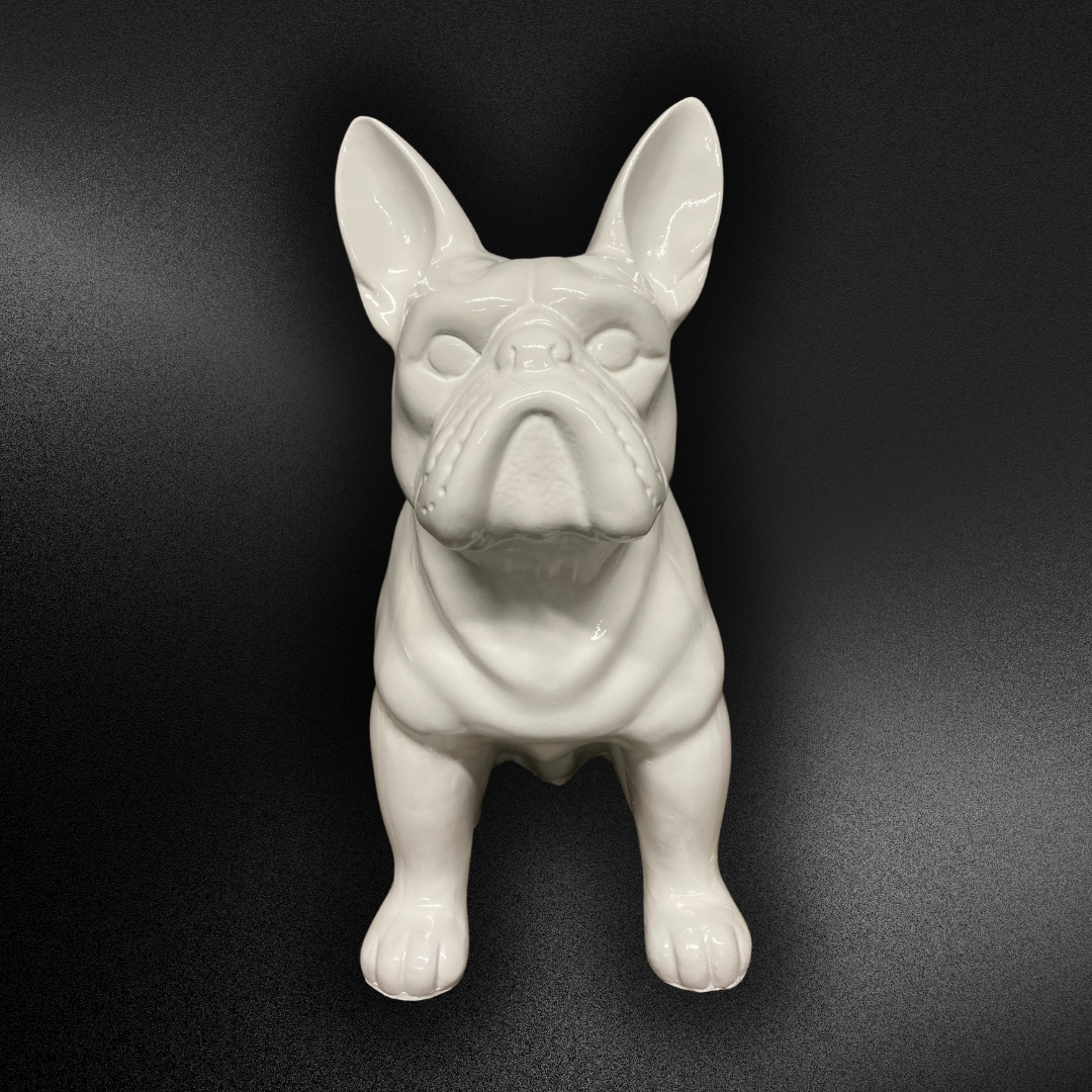 Französische Bulldogge weiß - 42cm