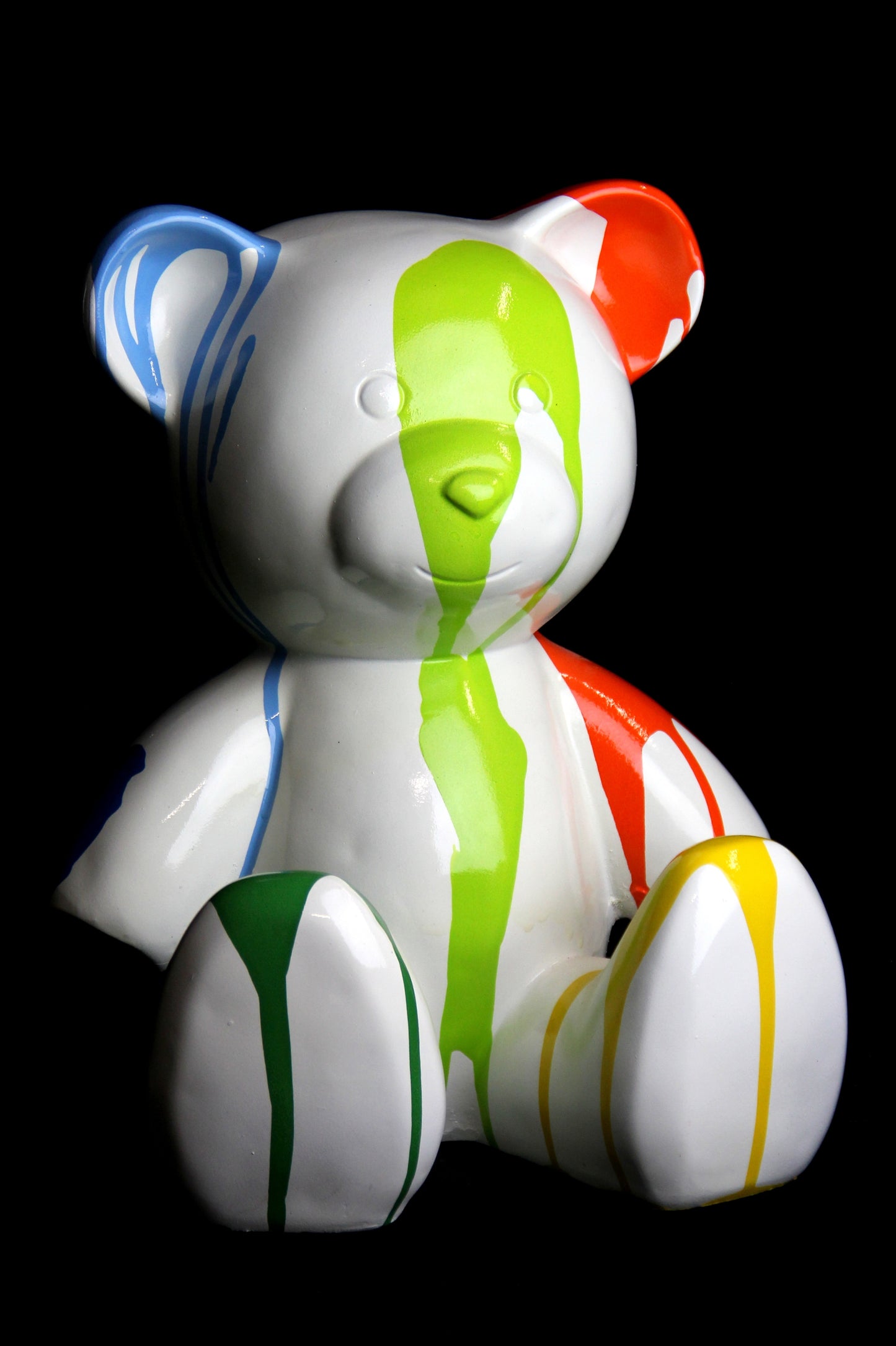 Teddy bunt aus Kunstharz - 34cm