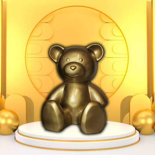 Teddy gold aus Kunstharz - 34cm