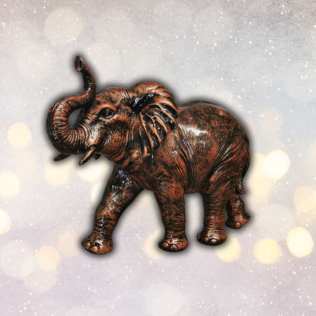 Elefant bronze-antik aus Kunstharz