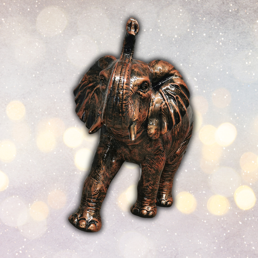 Elefant bronze-antik aus Kunstharz