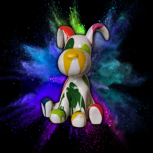 Snoopy weiß/bunt Kunstharz