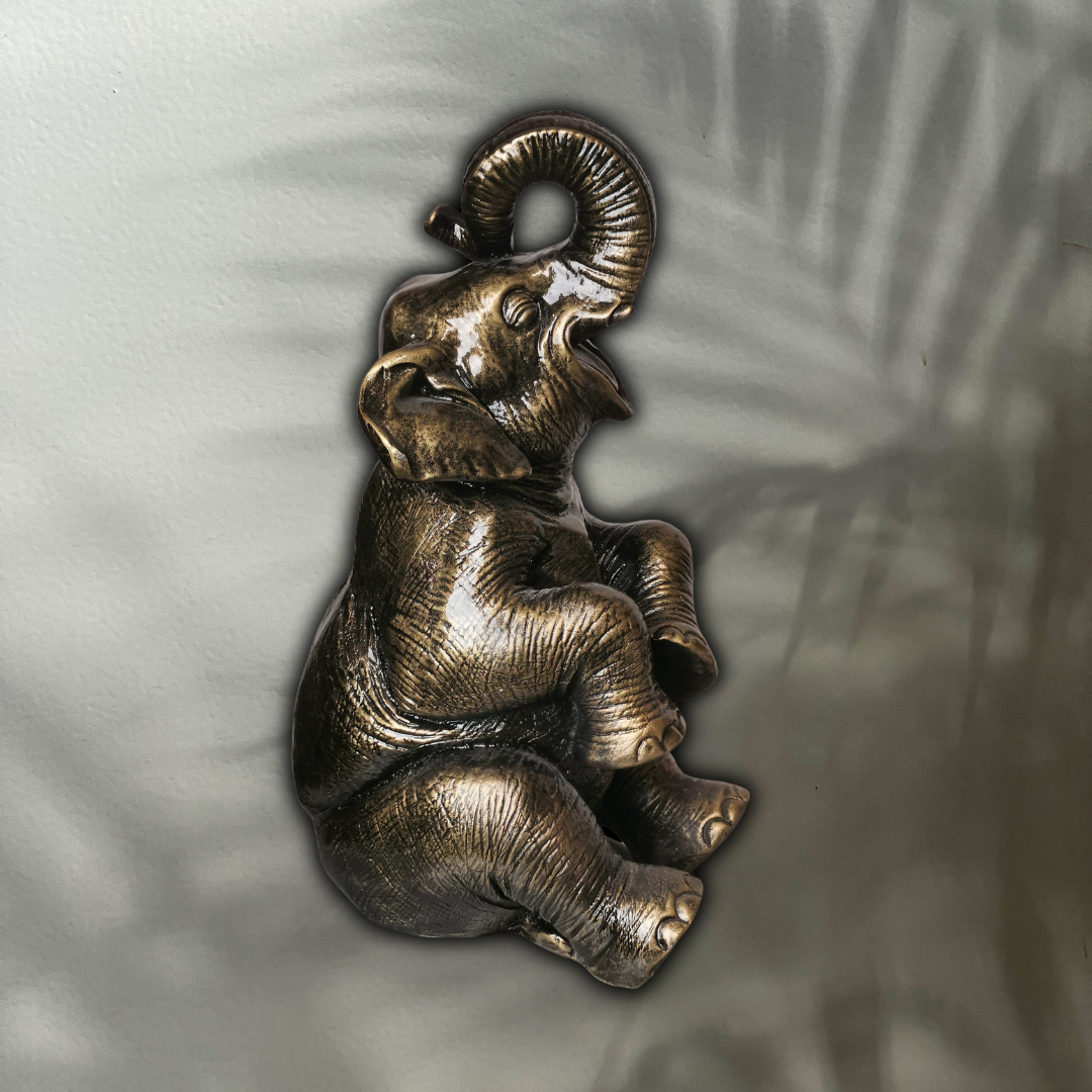Elefant gold-antik aus Kunstharz