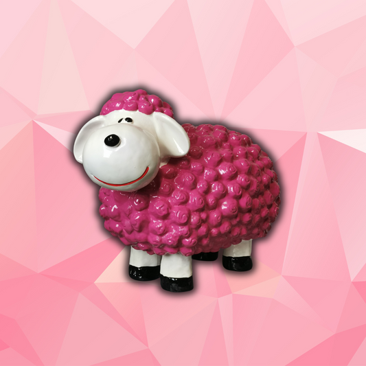 Schaf pink aus Kunstharz