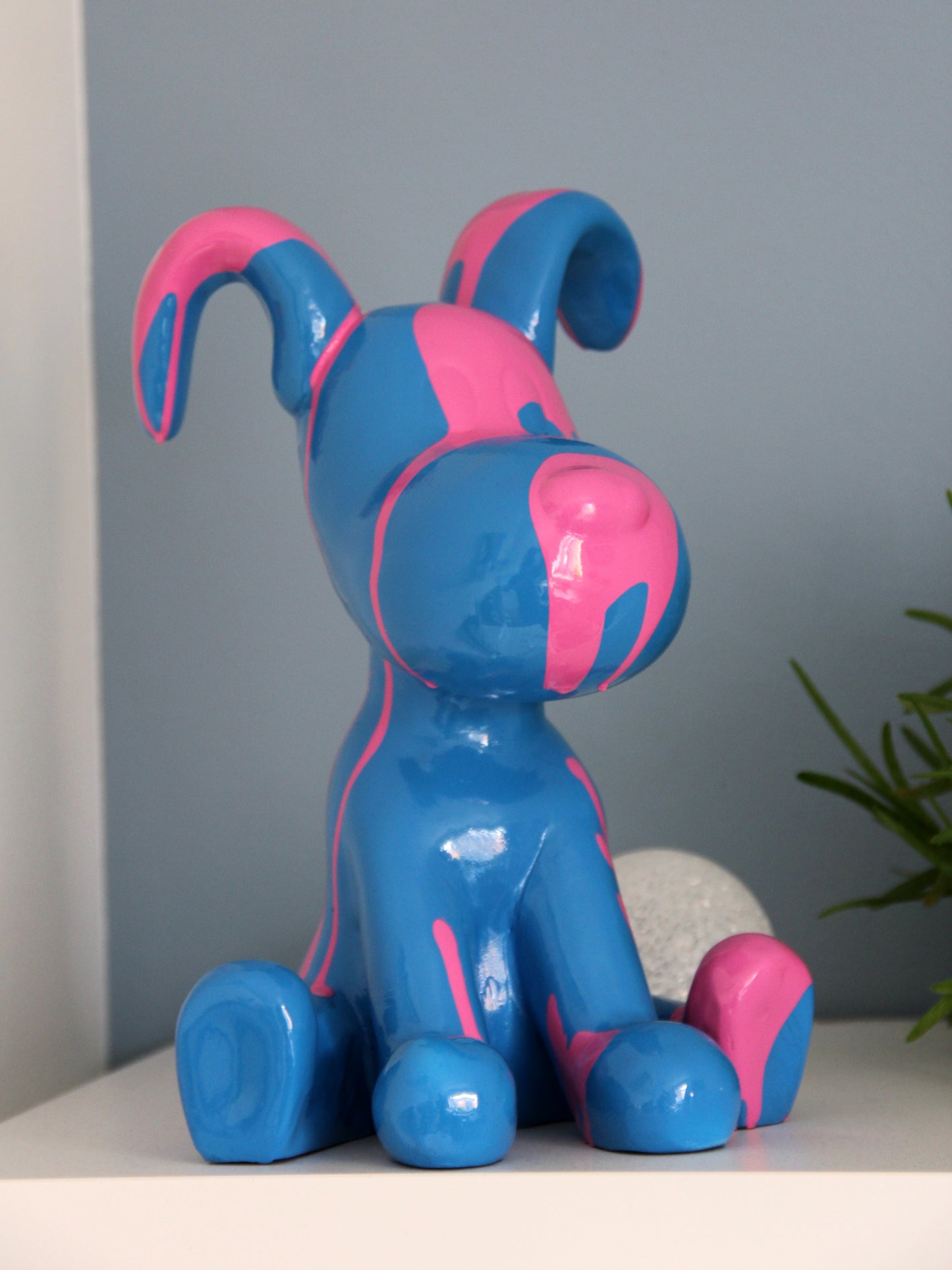 Snoopy blau und pink Kunstharz